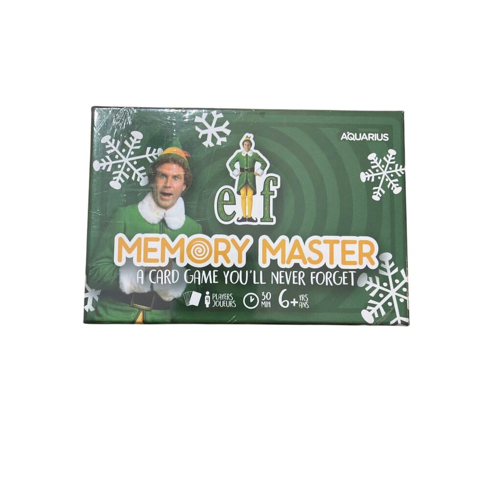 Aquarius Puzzles Elf Memory Master Card Game - Christmas Time Game - New